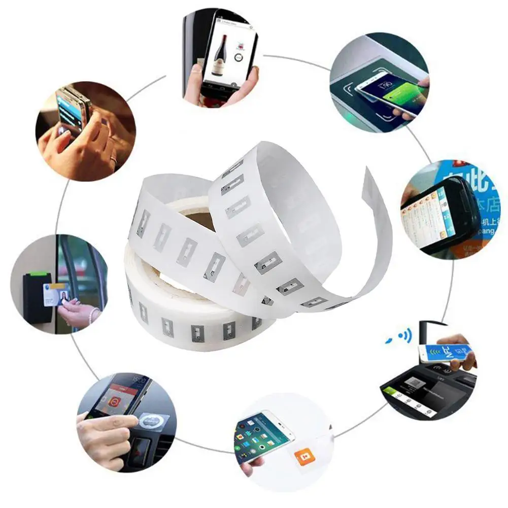 10Pcs NFC Chip Ntag213 Sticker Wet Inlay 11x21MM 13.56MHz Label Tag 213 Anti-counterfeiting Label Electronic Label