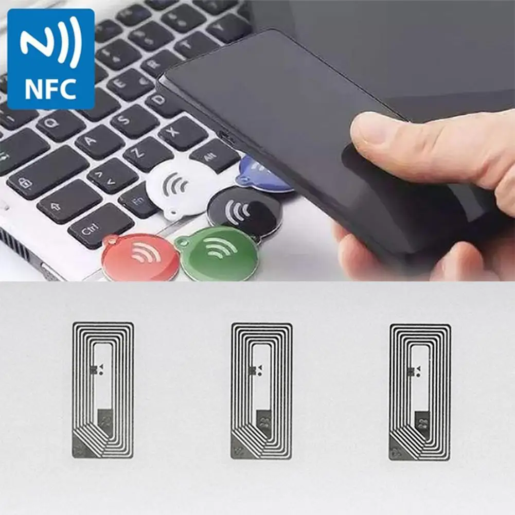10Pcs NFC Chip Ntag213 Sticker Wet Inlay 11x21MM 13.56MHz Label Tag 213 Anti-counterfeiting Label Electronic Label
