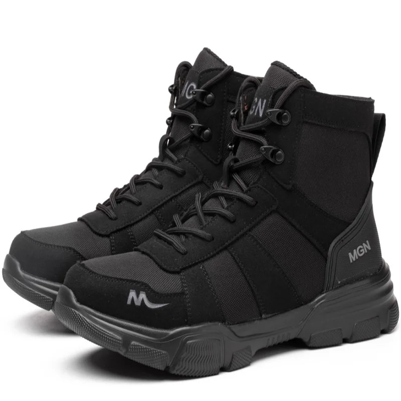 Work Boots Indestructible Safety Shoes Men Steel Toe Shoes Puncture-Proof Sneakers Women Non Slip Work Shoes Male Tactical Boots