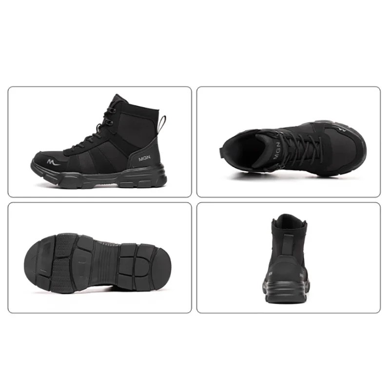 Work Boots Indestructible Safety Shoes Men Steel Toe Shoes Puncture-Proof Sneakers Women Non Slip Work Shoes Male Tactical Boots