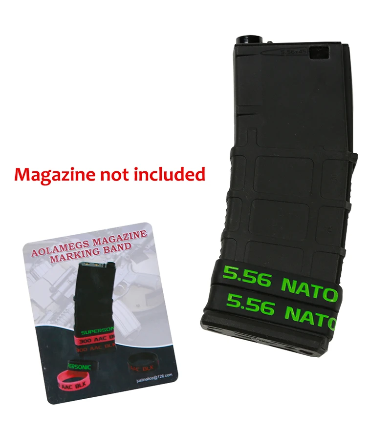 6 Pack Magazine Marking Band for 5.56 Nato 300 Blackout Magazine Marking Rubber Band Muti-Colors High Quality For Gun Safety