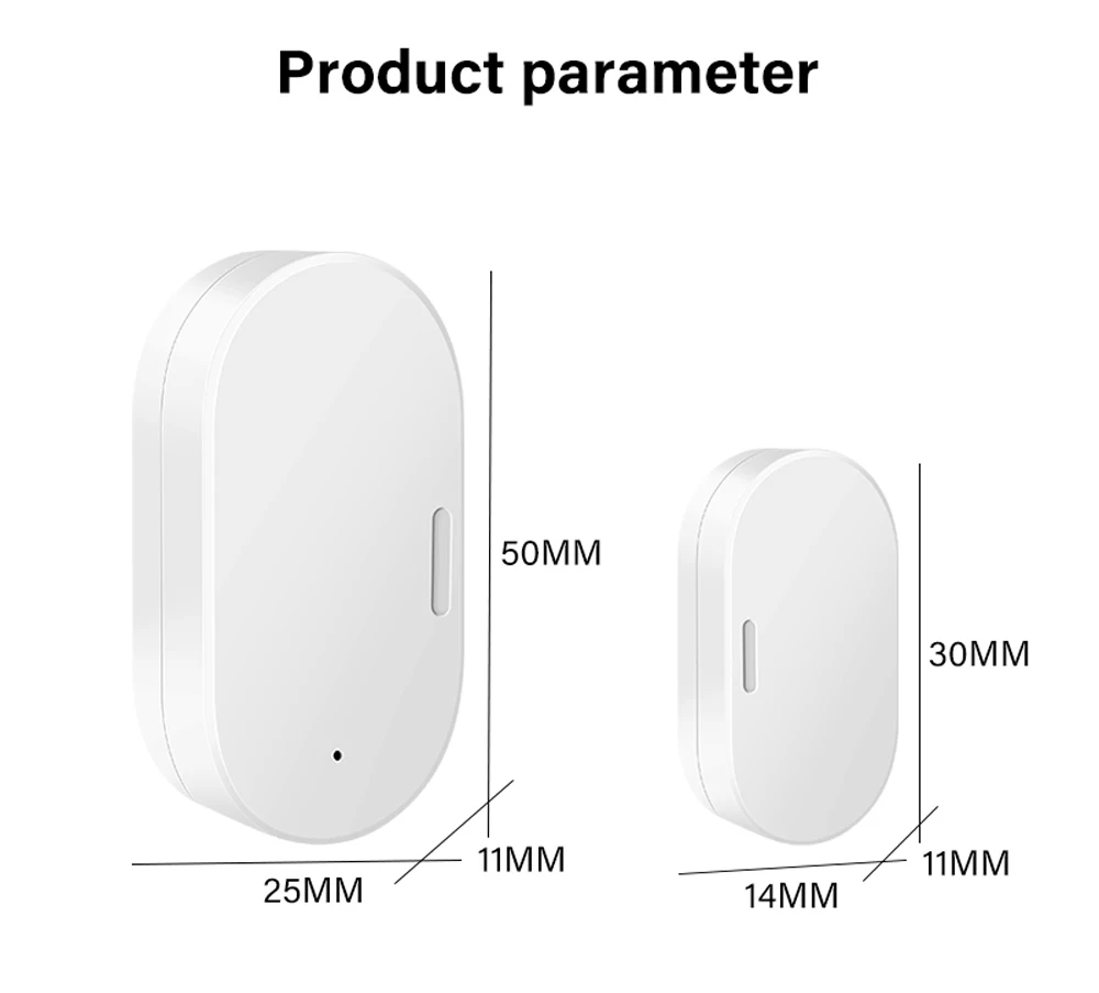 Tuya ZigBee Smart Door Window Sensor Door Open Closed Detectors Smart Home Security Protection Alarm System for Alexa Google