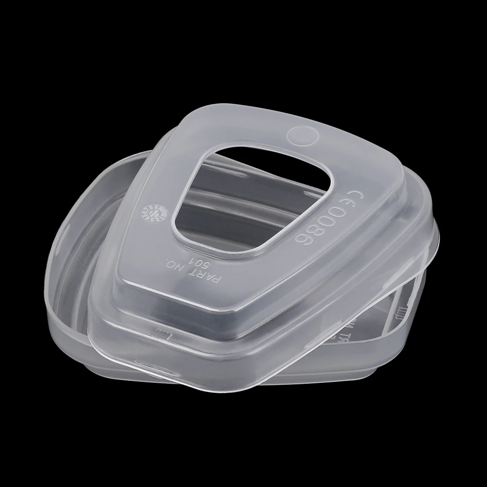 10PCS Anti-dust Retainer Case Safety Respirator Part 501 Filter Adapter Plastic Cover for 3*M 501 6800 6001 5N11 5P71 7502 6200