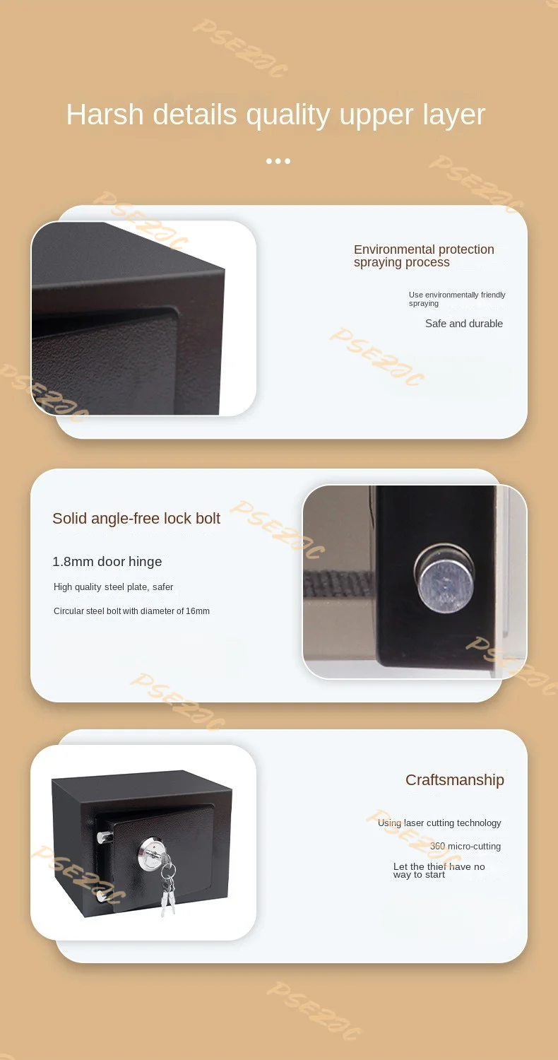Household Enterprise Anti-theft Mini Office Hotel All Steel Key Safe Cash Box