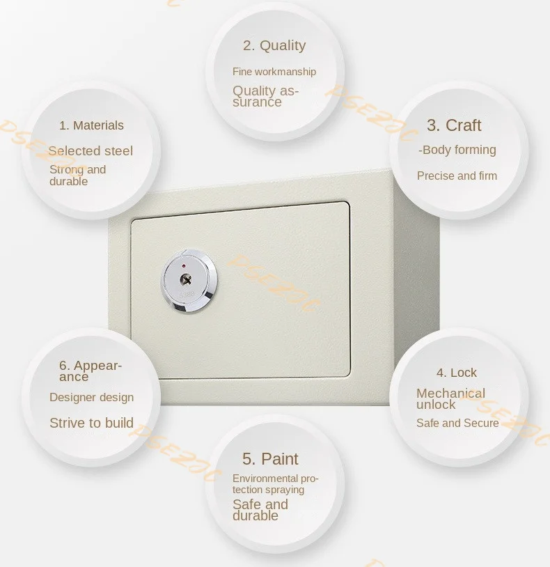 Household Enterprise Anti-theft Mini Office Hotel All Steel Key Safe Cash Box