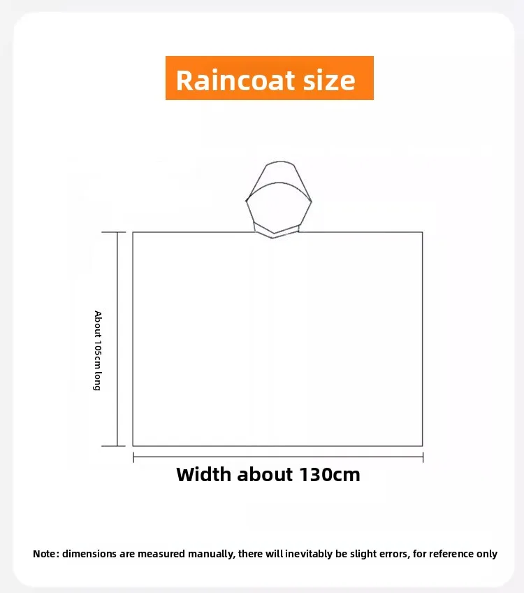 Cape Raincoat Long Transparent Thick Men's and Women's Single Use Adult Large Portable Mountaineering Travel Raincoat Waterproof