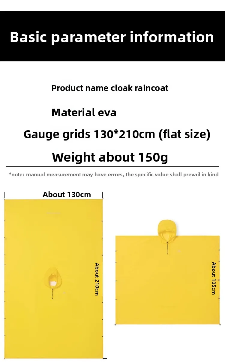 Cape Raincoat Long Transparent Thick Men's and Women's Single Use Adult Large Portable Mountaineering Travel Raincoat Waterproof