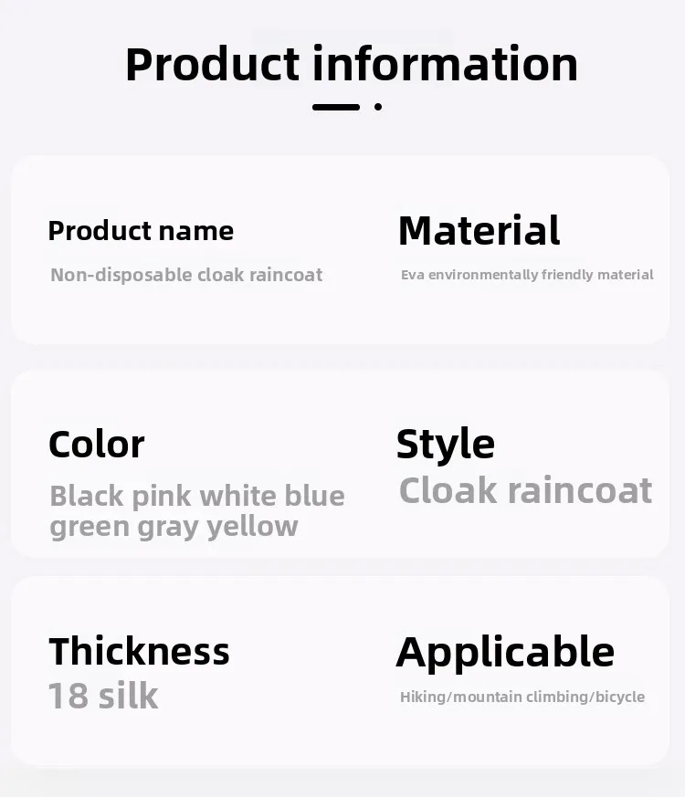 Cape Raincoat Long Transparent Thick Men's and Women's Single Use Adult Large Portable Mountaineering Travel Raincoat Waterproof