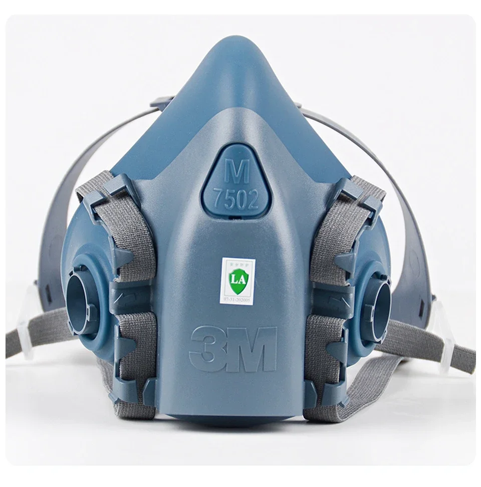 10Pcs 3M 7502 Gas Mask Chemical Respirator Protective Mask Industrial Paint Spray Can Matched with 6000 Filter Anti Organic Gas