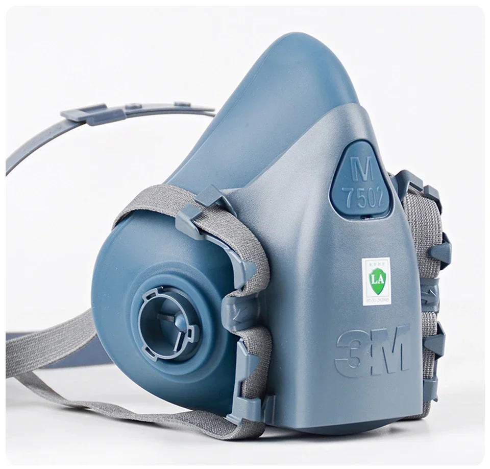 10Pcs 3M 7502 Gas Mask Chemical Respirator Protective Mask Industrial Paint Spray Can Matched with 6000 Filter Anti Organic Gas