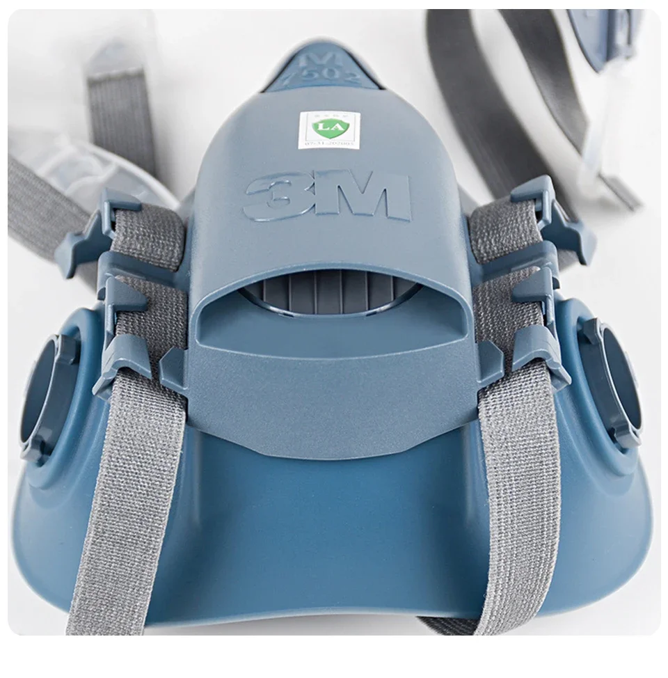 10Pcs 3M 7502 Gas Mask Chemical Respirator Protective Mask Industrial Paint Spray Can Matched with 6000 Filter Anti Organic Gas