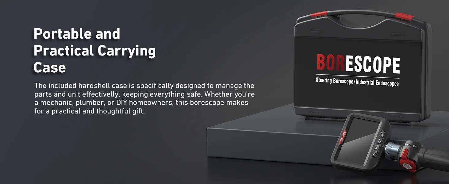 RALCAM Articulating 360/720° Endoscope 6.2mm Inspection Camera Cameras with 6 LED, IP67 Waterproof 1M/2M/3M