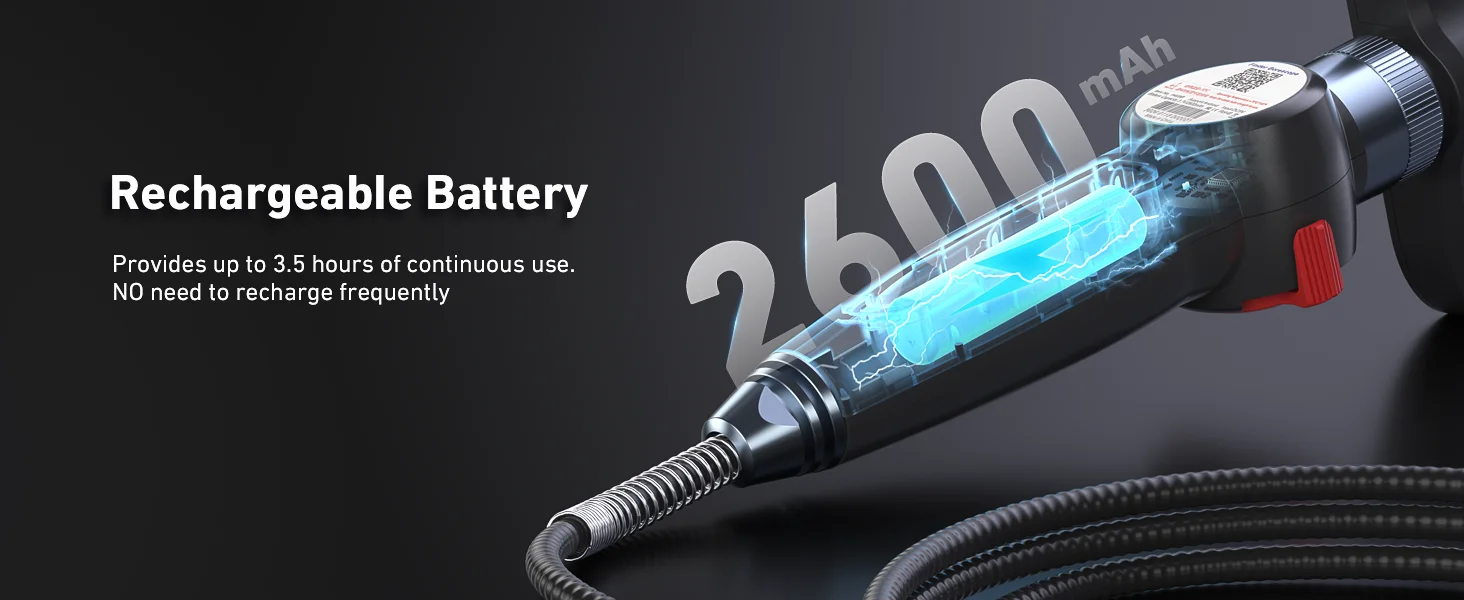 RALCAM Articulating 360/720° Endoscope 6.2mm Inspection Camera Cameras with 6 LED, IP67 Waterproof 1M/2M/3M