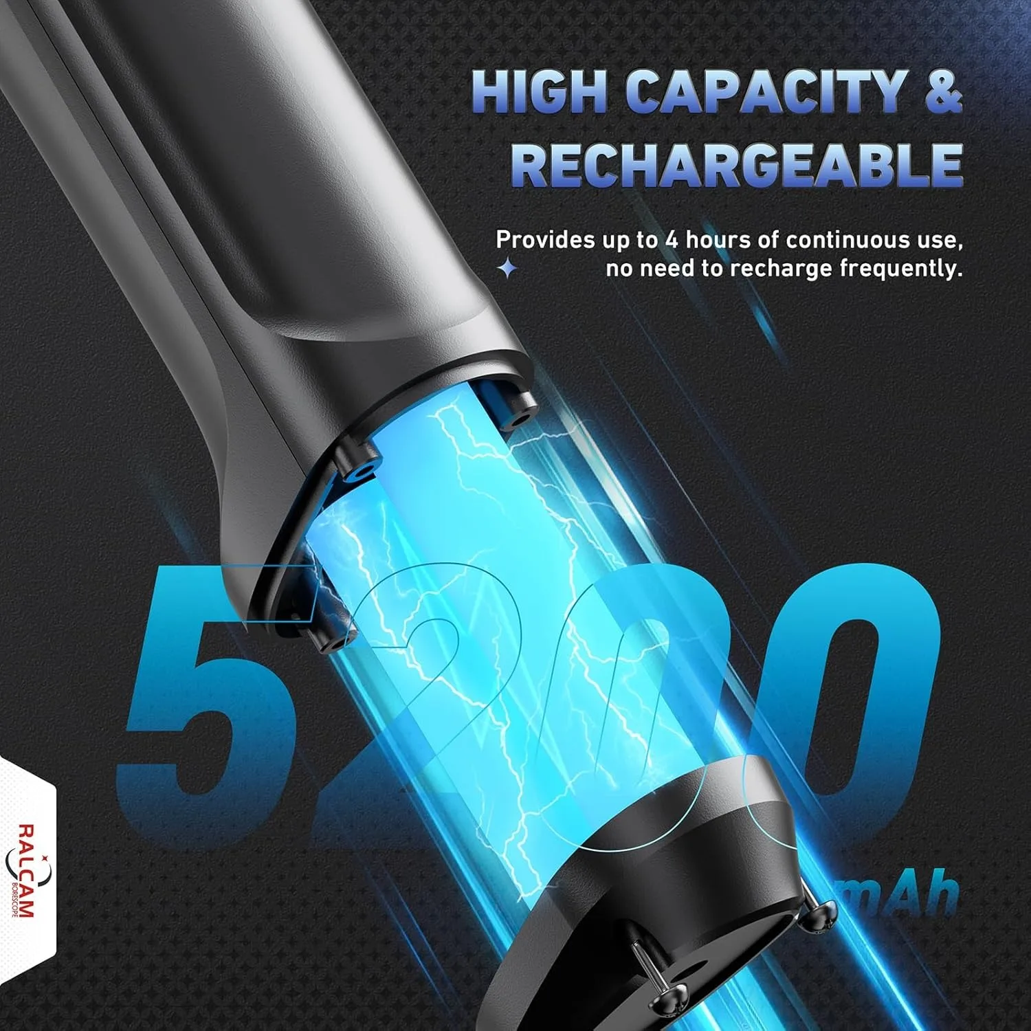 RALCAM Articulating 360/720° Endoscope 6.2mm Inspection Camera Cameras with 6 LED, IP67 Waterproof 1M/2M/3M