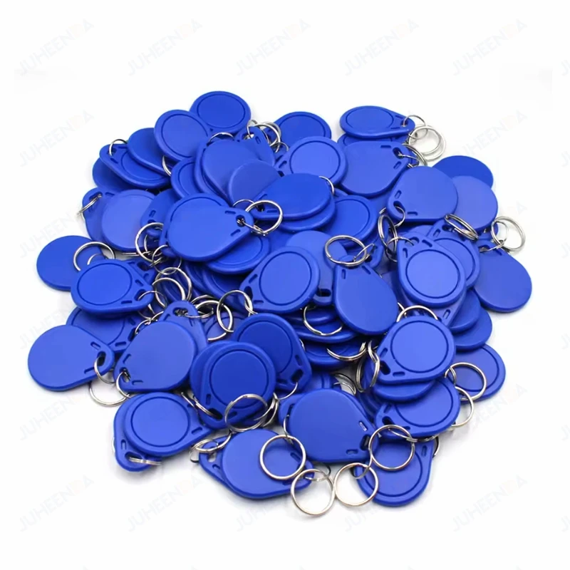 50pcs UID Changeable RFID Key Fobs 13.56MHz Rewritable 0 Block Duplicate NFC Tag Keychains IC Copy Card for Access Control Clone
