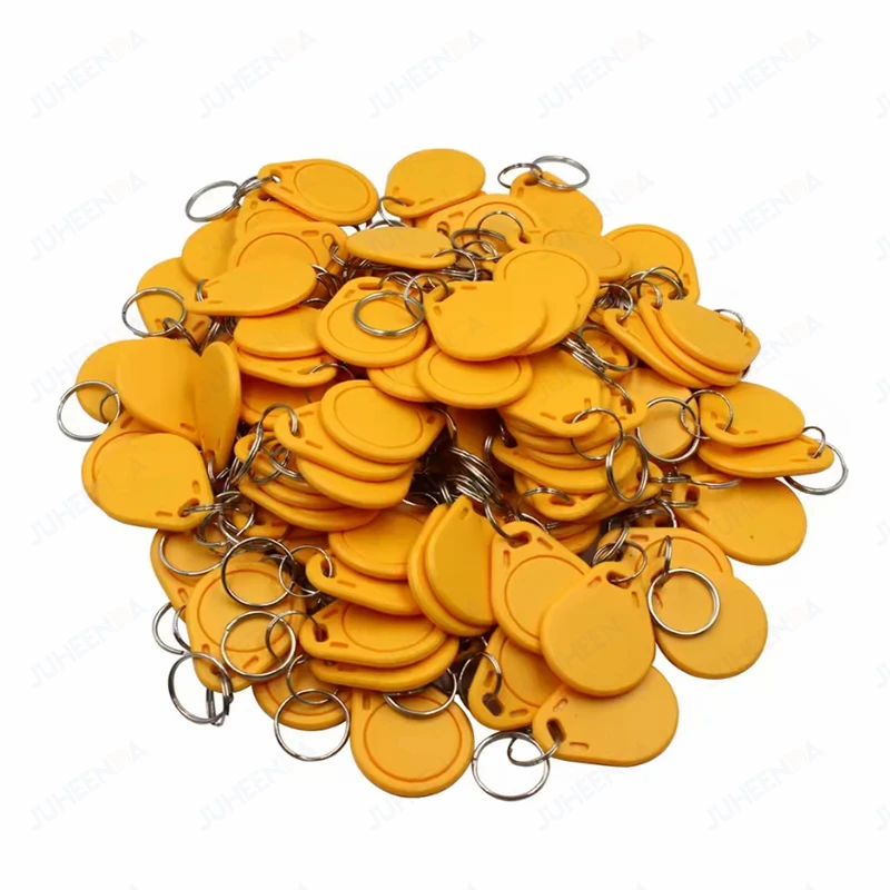 50pcs UID Changeable RFID Key Fobs 13.56MHz Rewritable 0 Block Duplicate NFC Tag Keychains IC Copy Card for Access Control Clone