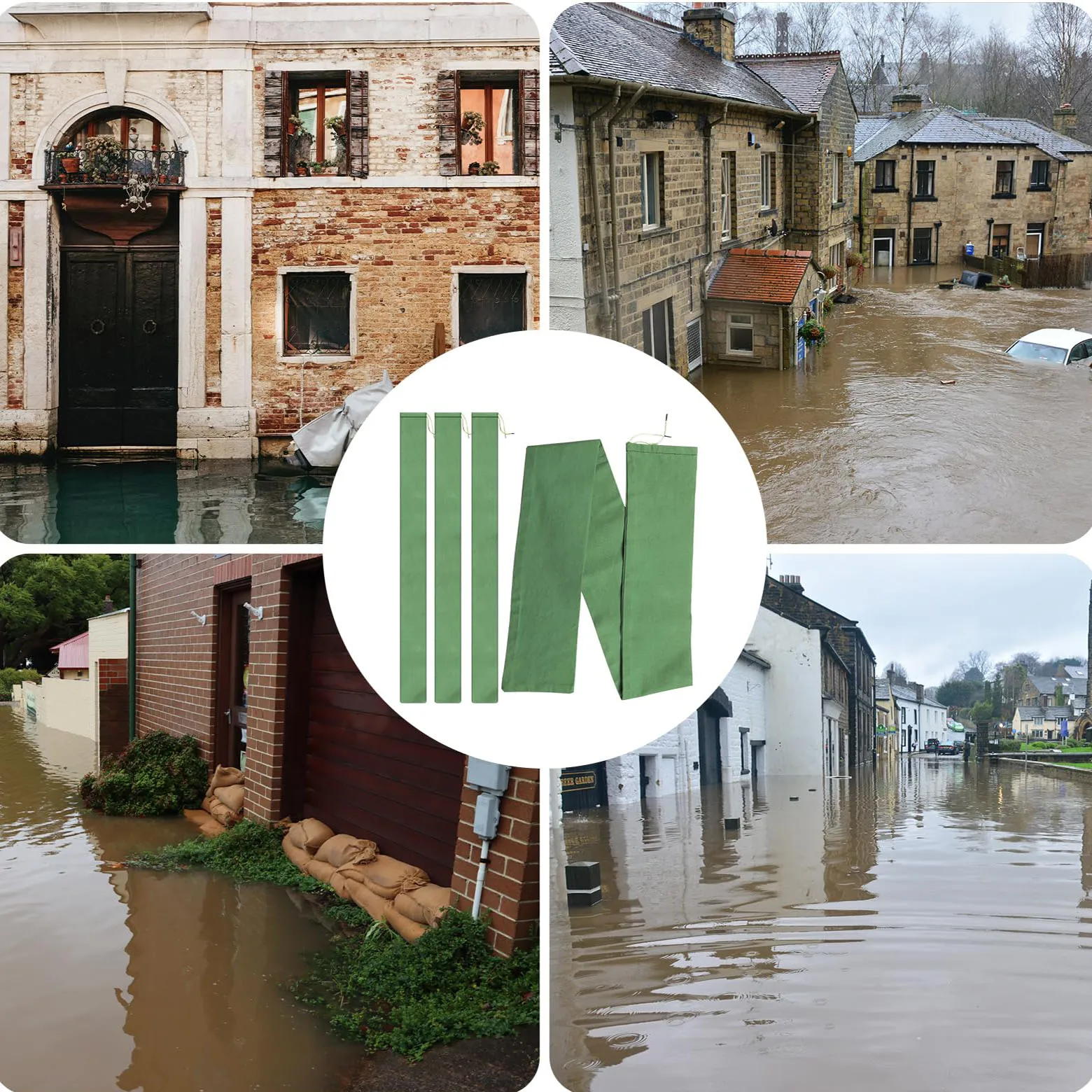 Heavy Duty Flood Sandbags Reusable Canvas Flood Control Sandbags Large Capacity Water Barriers Home Flood Garage Flood
