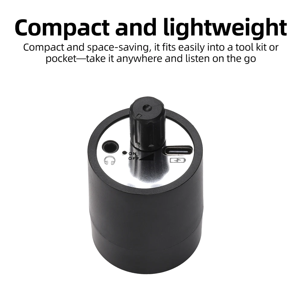 Water Mains Leak Detector Underground Pipe Leak Monitor Portable Type-C Leak Detector Kit with Headphones for Indoor and Outdoor