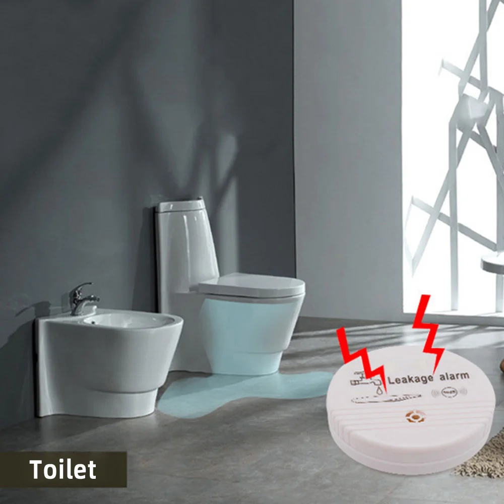 Wireless Water Alarm Independent Battery Water Alarm Sensor Detector 90dB Sounder Water Leakage Alarm Detector Home System DC9V