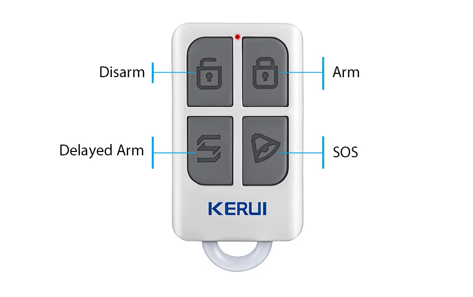 2pcs KERUI RC531 Wireless Portable Remote Control 4 Buttons Keychain For WIFI GSM PSTN Home Security Alarm System
