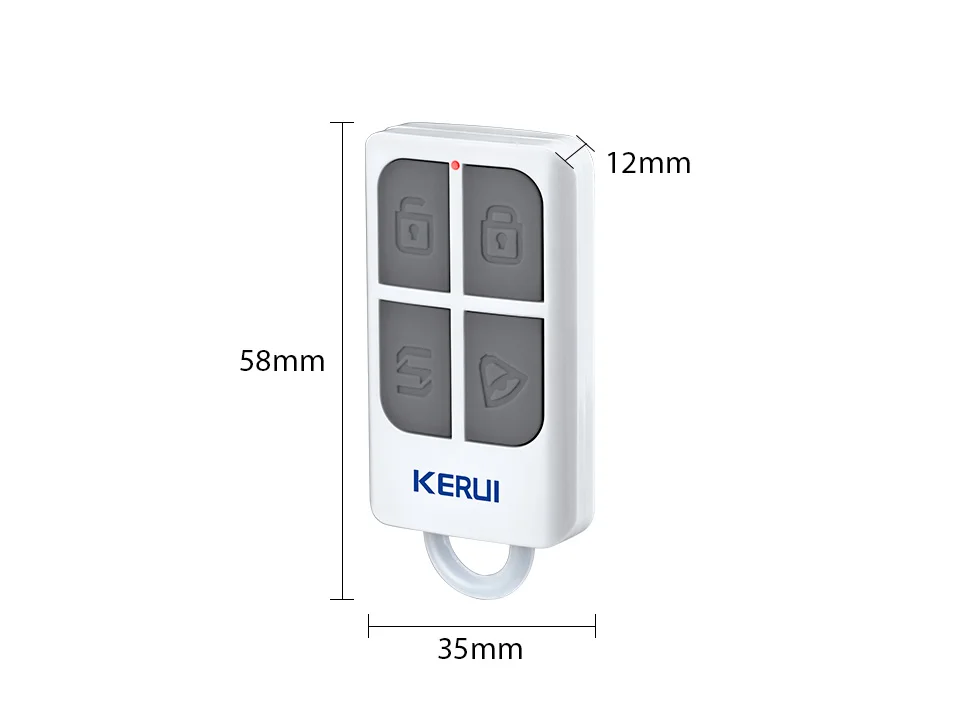 2pcs KERUI RC531 Wireless Portable Remote Control 4 Buttons Keychain For WIFI GSM PSTN Home Security Alarm System