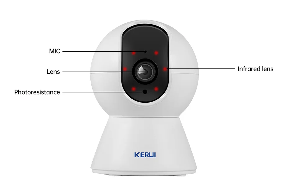 KERUI 5MP Tuya Smart Mini WiFi IP Camera Indoor Wireless Security Home CCTV Surveillance Camera 3MP Full HD With Auto Tracking