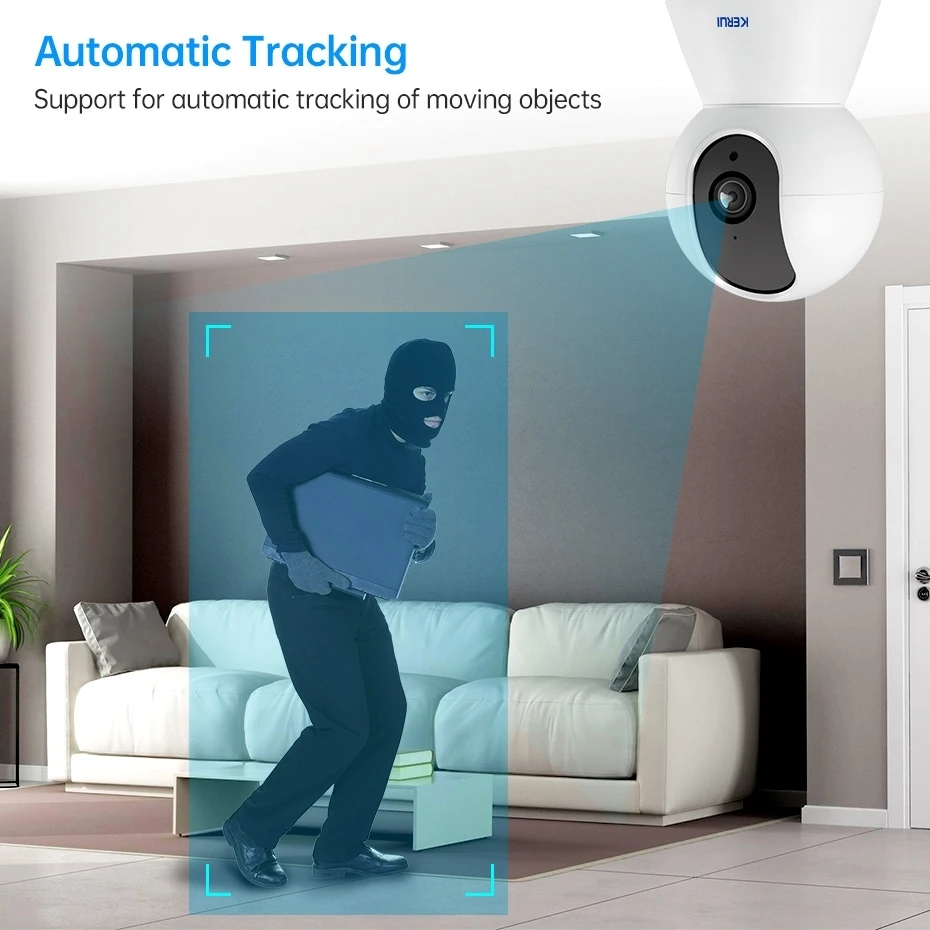 KERUI 5MP Tuya Smart Mini WiFi IP Camera Indoor Wireless Security Home CCTV Surveillance Camera 3MP Full HD With Auto Tracking