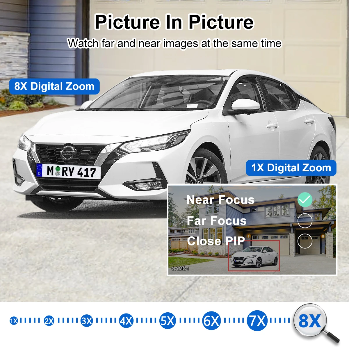 4K PTZ 8X Hybrid Zoom 2.8mm 12mm Dual Lens POE IP Camera 8MP Outdoor Human Detect Auto Track Security Camera Color Night
