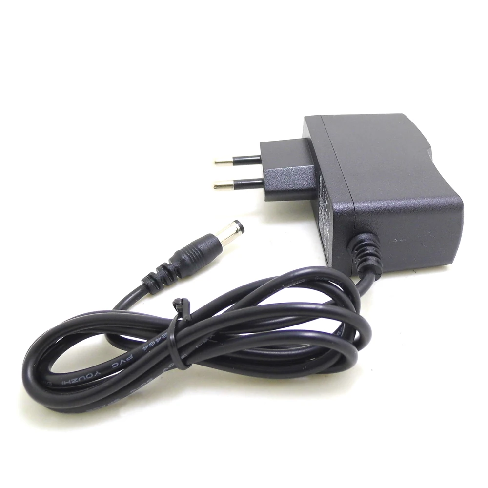 JIENUO EU Plug AC DC Power Adapter Supply Charger for Security Surveillance CCTV Camera IP Monitor 100-240V 12V 1A(2.1mm*5.5mm)
