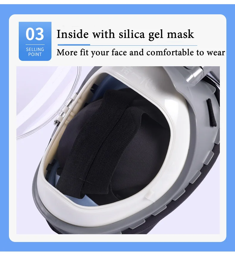 Full Cover Electric Powered Air Supply Dust Mask Hat Dustproof Hood Cape For Harvester Polishing Sanding Industrial Dust