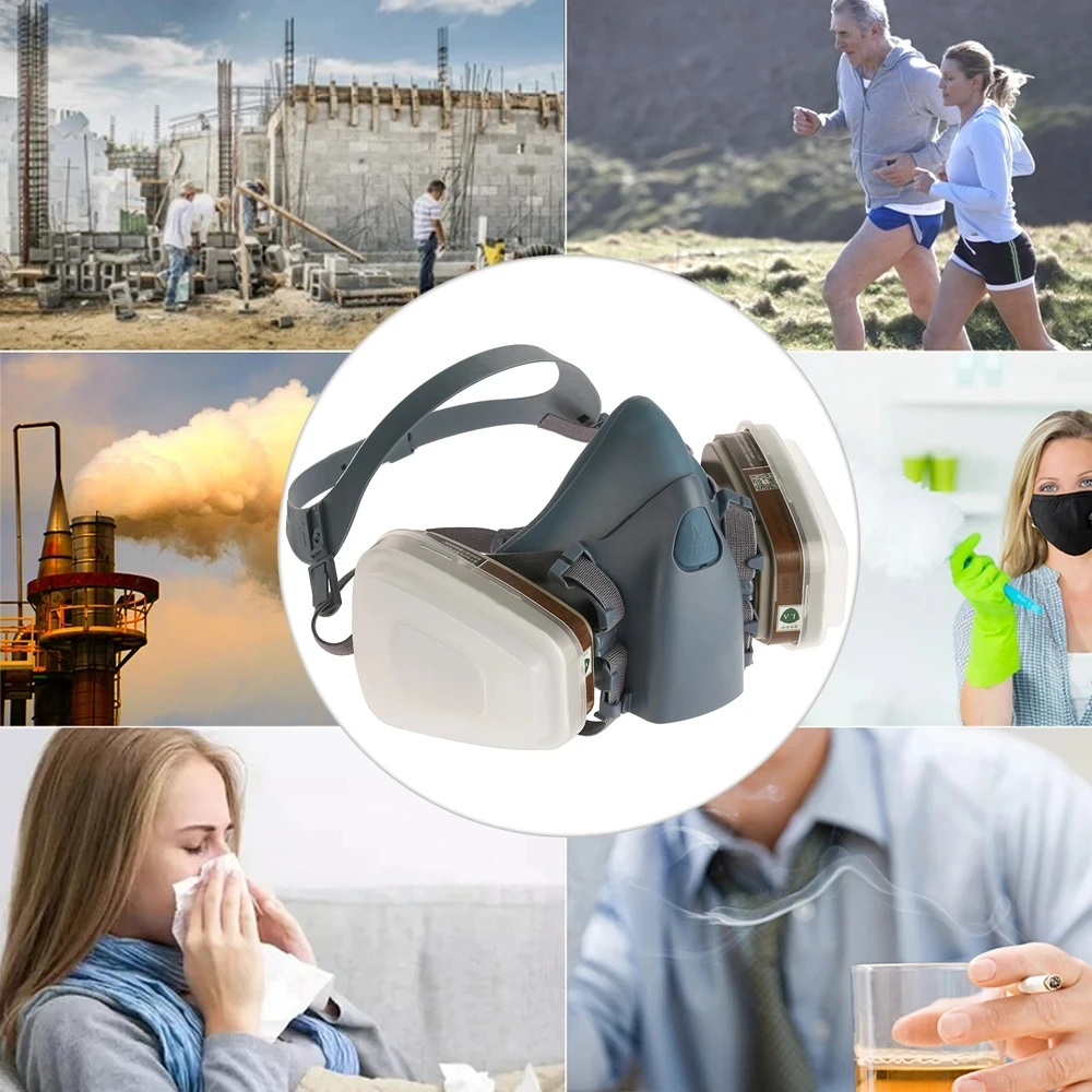 3 In 1 / 25 In 1 / 27 In 1 Industrial Painting Spraying Respirator Gas Mask Suit Safety Work Filter Dust Face Mask Replace MMM 7