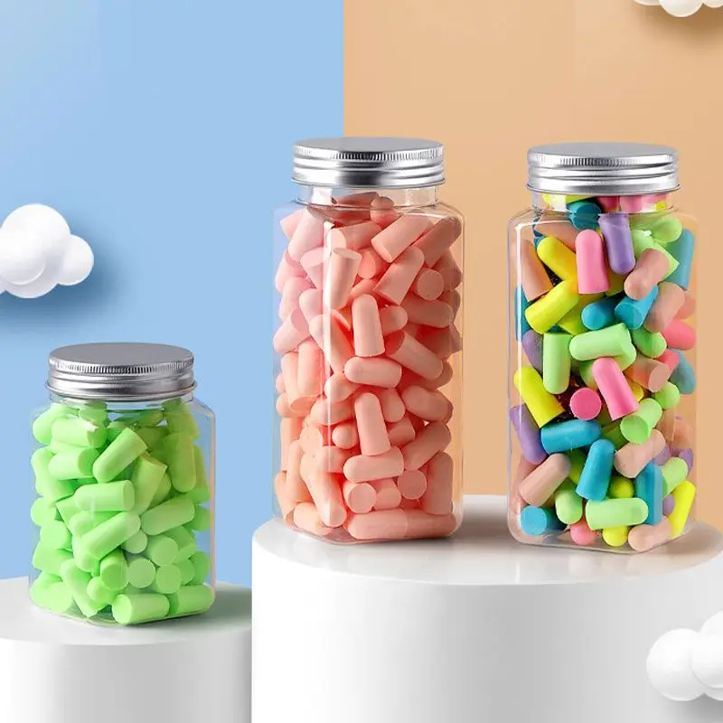 24/60/120Pcs Soft Sponge Earplugs Sleeping Ear Plugs For Sleeping Travel Sleep Noise Reduction Rate 35.5db Sound Insulation