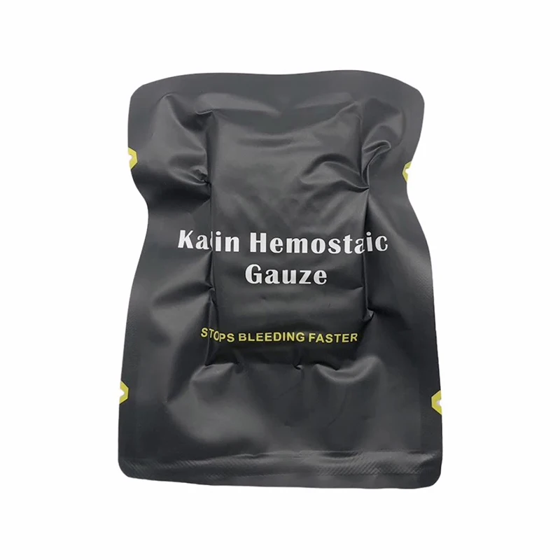 Hemostatic Kaolin Gauze Combat Emergency Trauma Z-Folded Soluble For Ifak Tactical Outdoor First Aid Kit Medical Wound Dressing