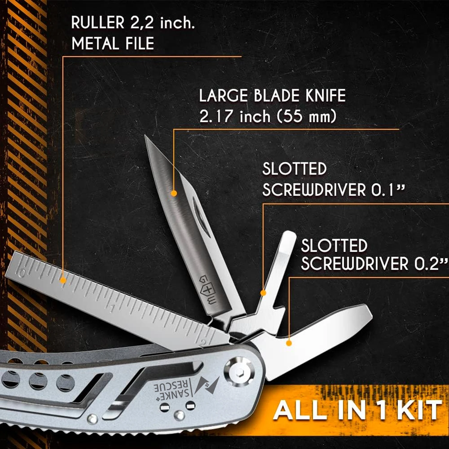 Multitool 24 in 1 Multi Tool Plier Wire Stripper Folding Pliers Outdoor Camping Portable Folding Pocket Pliers Knife Hiking