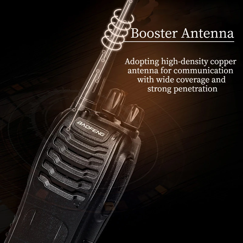 2PCS Baofeng BF-888S Walkie Talkie High-power 888s UHF 5W 400-470MHz BF888s H777 Long Range Two Way Radio For Hunting Hotel