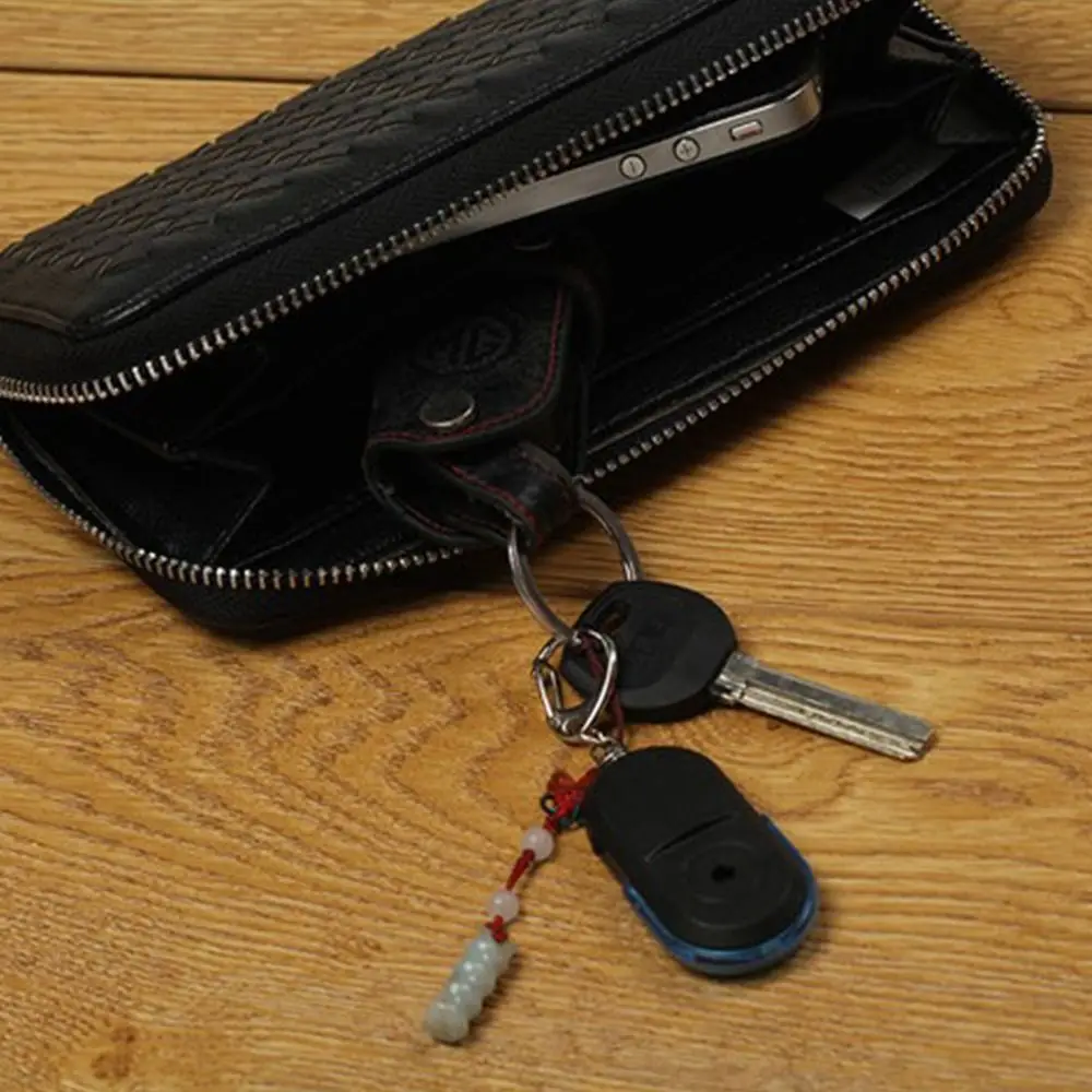 Mini With LED Light Car Key Finder Whistle Sound Locator Keychain Anti-Lost Alarm Key Finder Sensor Key Finder