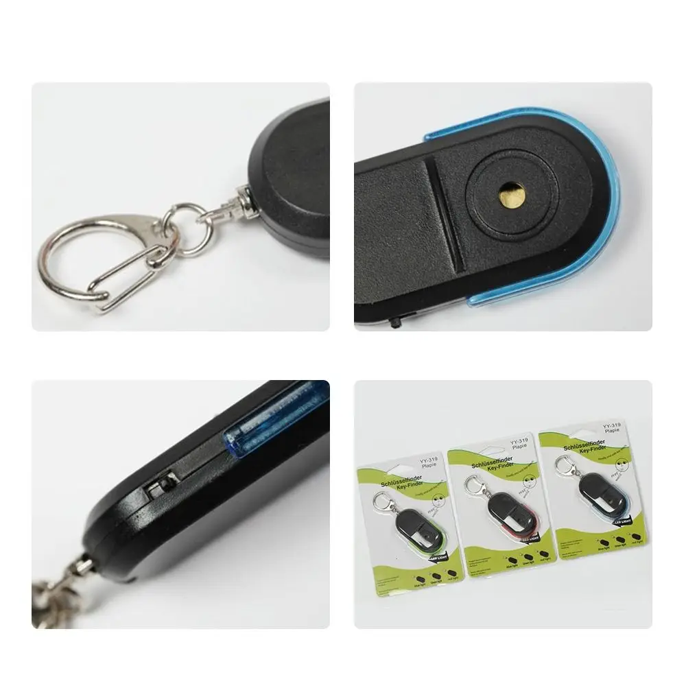 Mini With LED Light Car Key Finder Whistle Sound Locator Keychain Anti-Lost Alarm Key Finder Sensor Key Finder