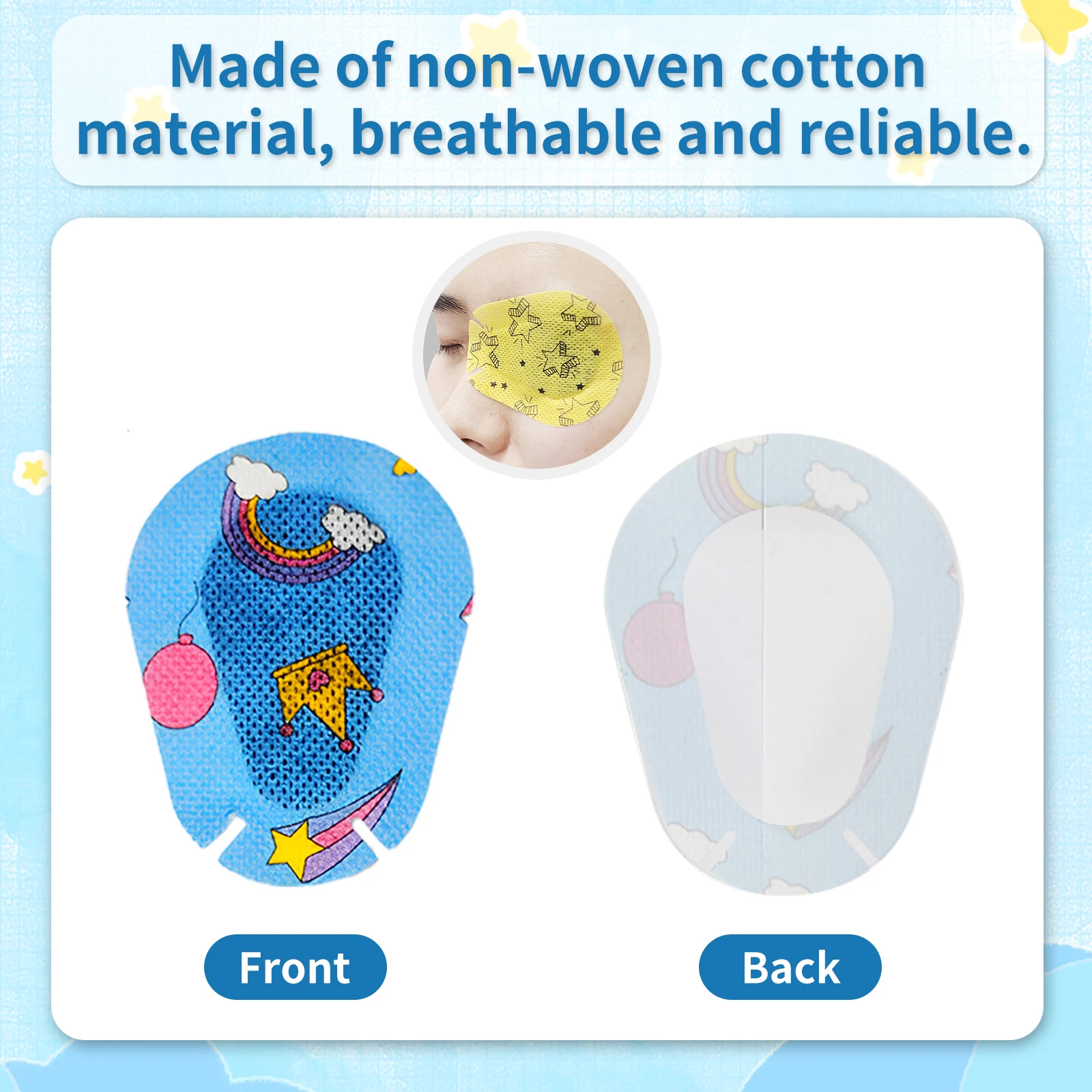 30/60pcs Cartoon Breathable Amblyopia Eye Patch Disposable Medical Sterile Kids Eye Pad Adhesive Bandages First Aid Lazy Eye Hot