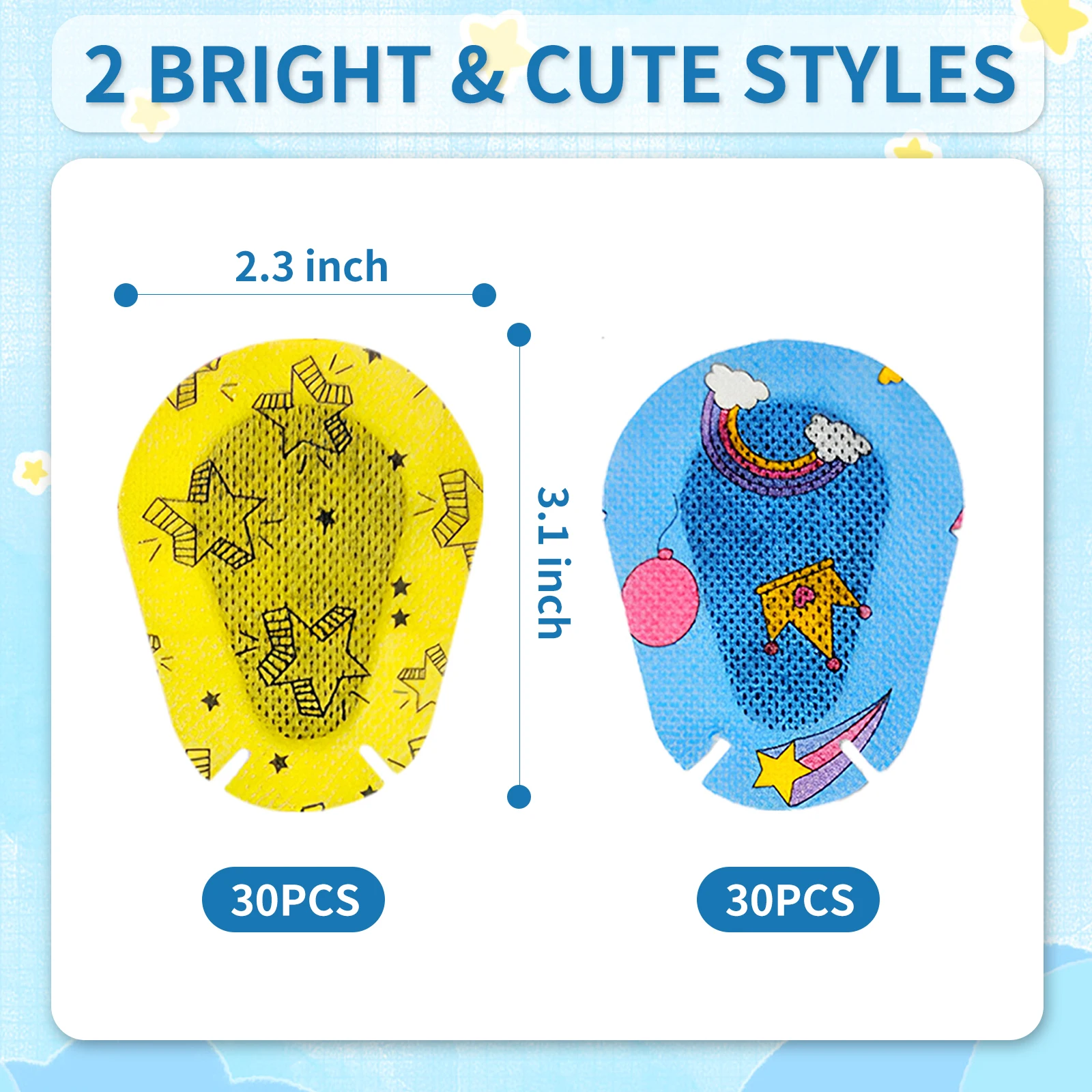 30/60pcs Cartoon Breathable Amblyopia Eye Patch Disposable Medical Sterile Kids Eye Pad Adhesive Bandages First Aid Lazy Eye Hot