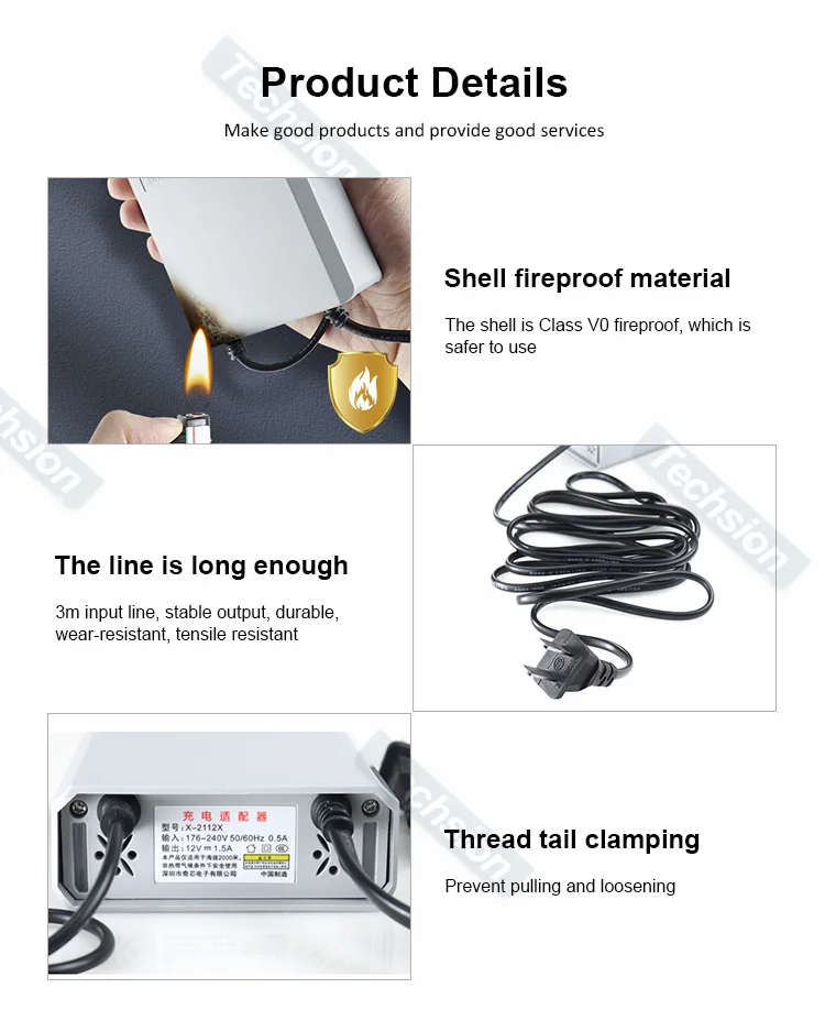 Outdoor UPS Surveillance Power Supply Without Battery, 12V2A CCTV Waterproof Adapter, IP Camera Power Failure Renewal System