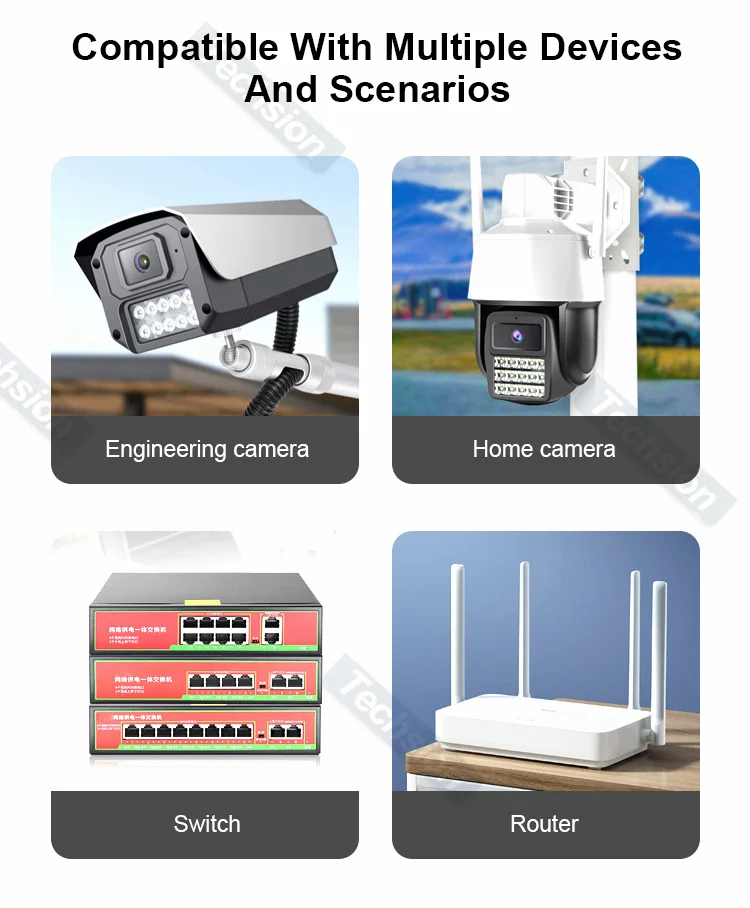 Outdoor UPS Surveillance Power Supply Without Battery, 12V2A CCTV Waterproof Adapter, IP Camera Power Failure Renewal System
