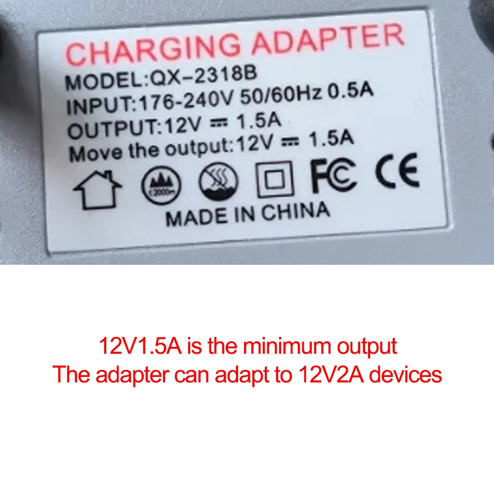 Outdoor UPS Surveillance Power Supply Without Battery, 12V2A CCTV Waterproof Adapter, IP Camera Power Failure Renewal System