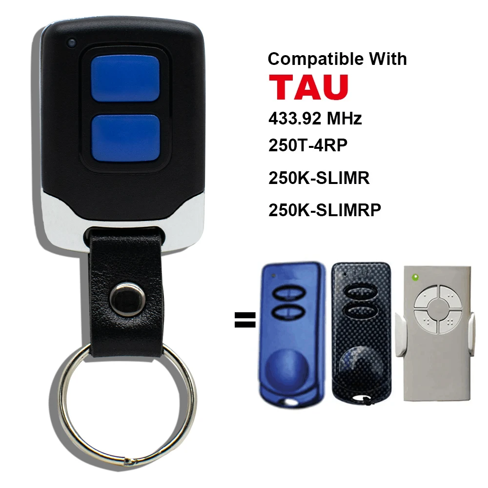 TAU 250K-SLIM RP Garage Remote Control for TAU 250T-4RP 250K-SLIM 433.92MHz Rolling Code Gate Door Opener 2/4 Buttons Keys