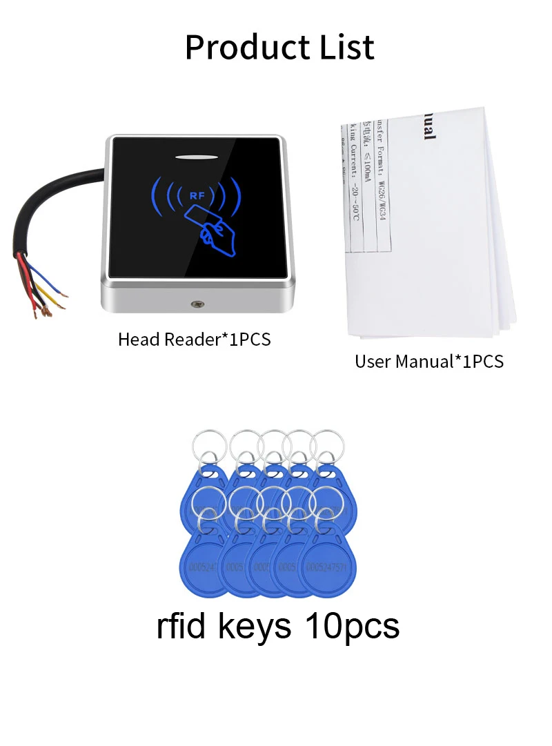 No Relay Anti copy Rfid keypad Card reader Wiegand 26/34 Output Reader For Access Control System Board Anti duplication