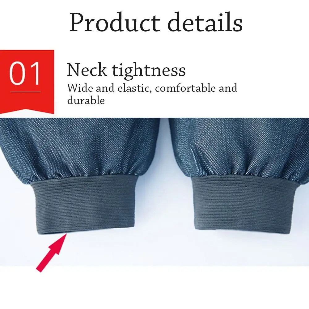 Thickened Arm Protective Sleeves Antifouling Dark Blue Welding Work Sleevelet Wear Resistant Anti-scalding Denim Oversleeves