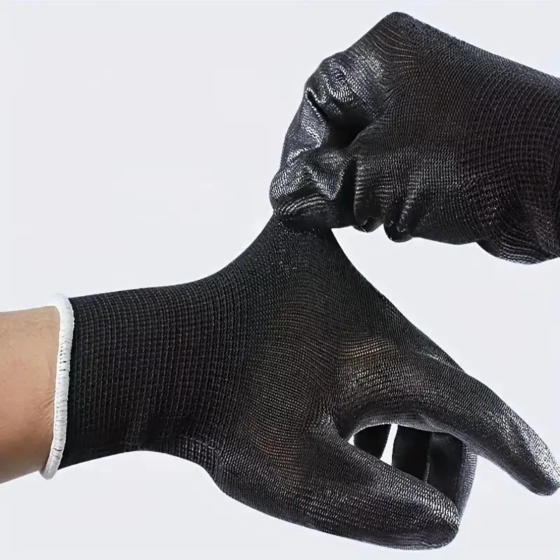 20/50PCS Coating Nylon PU Work Gloves Safety Non-slip Durable Coating Nylon PU Work Gloves Camping Lock Edge Colour Random