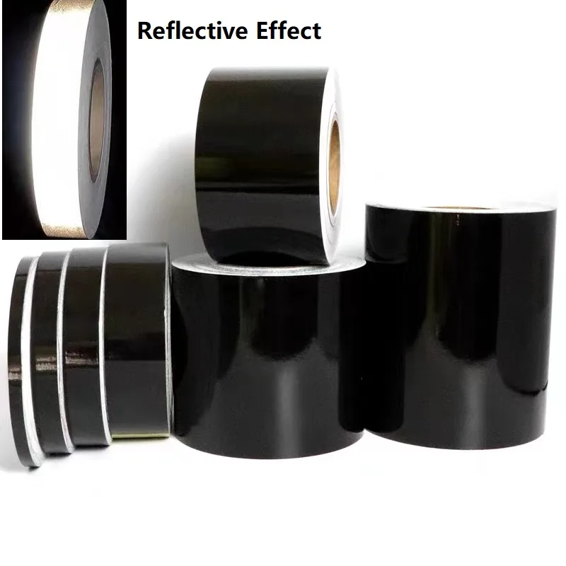 Black Reflective Sticker Tape, High Brightness Collision Warning, Waterproof