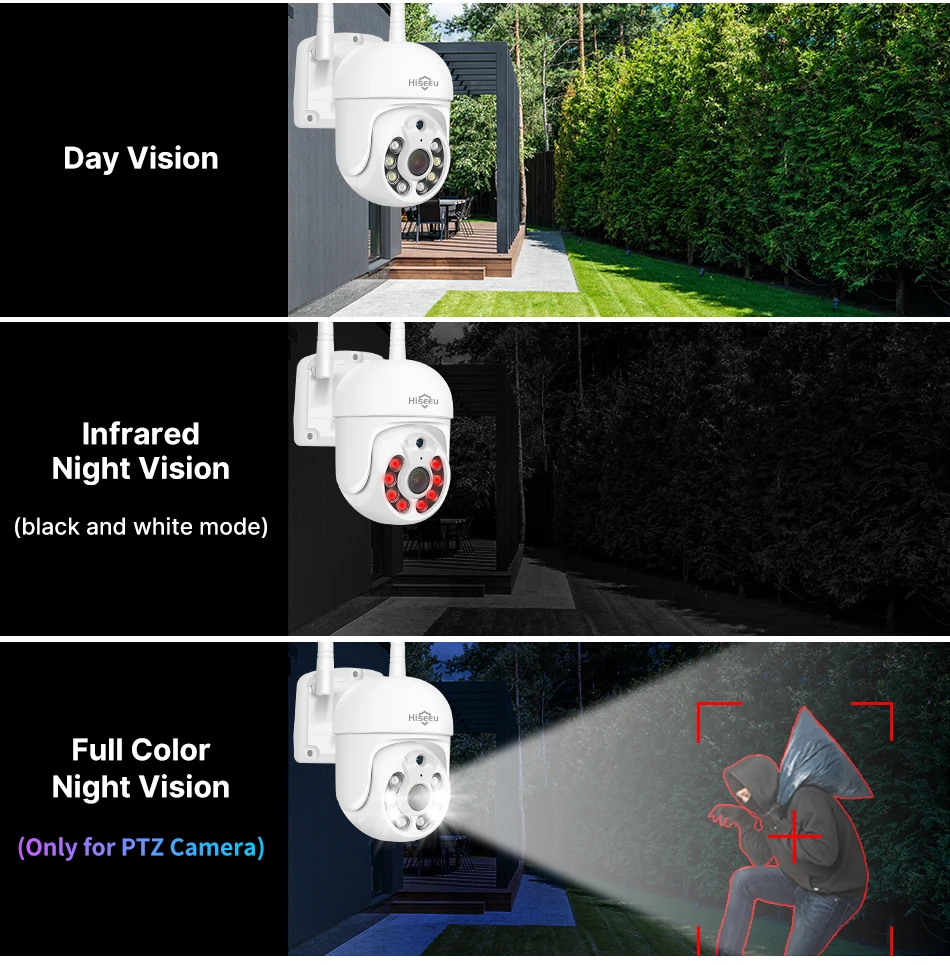 Hiseeu 3/5MP WiFi Security Surveillance Camera System Kit Motion Tracking Color Night Vision 10CH NVR Wireless CCTV Cameras Set