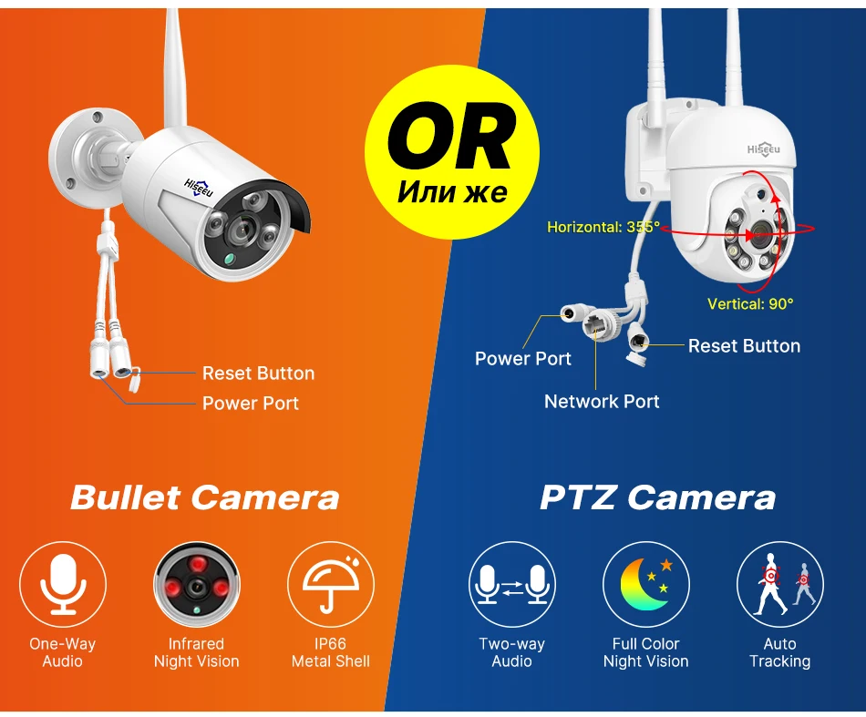 Hiseeu 3/5MP WiFi Security Surveillance Camera System Kit Motion Tracking Color Night Vision 10CH NVR Wireless CCTV Cameras Set