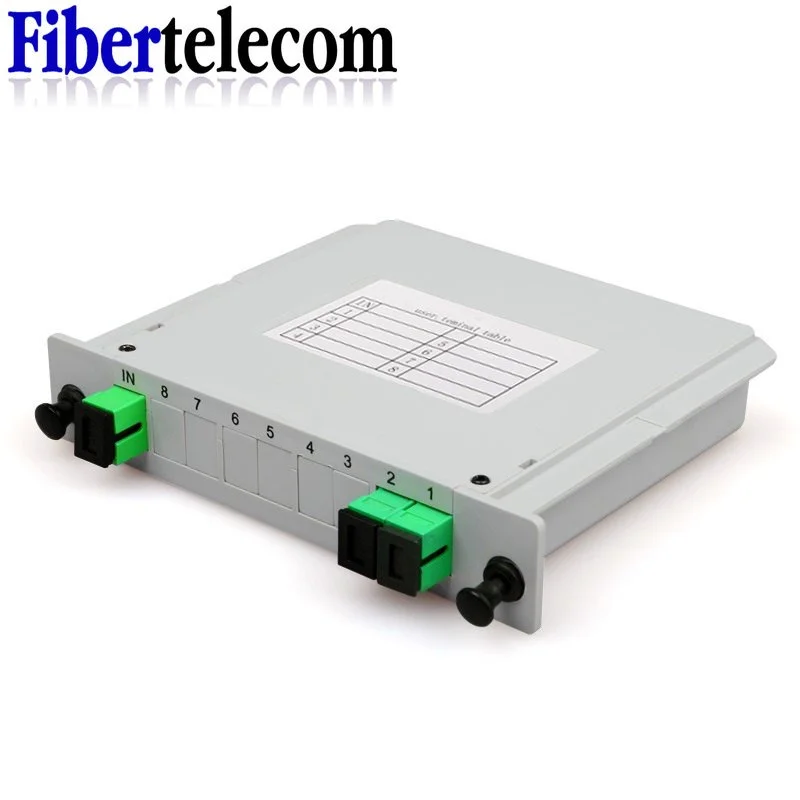Optical Fiber Splitter 1-2 1-4 1-8 1-16 SC APC Cassette Box Plug-in Type Optical Splitter